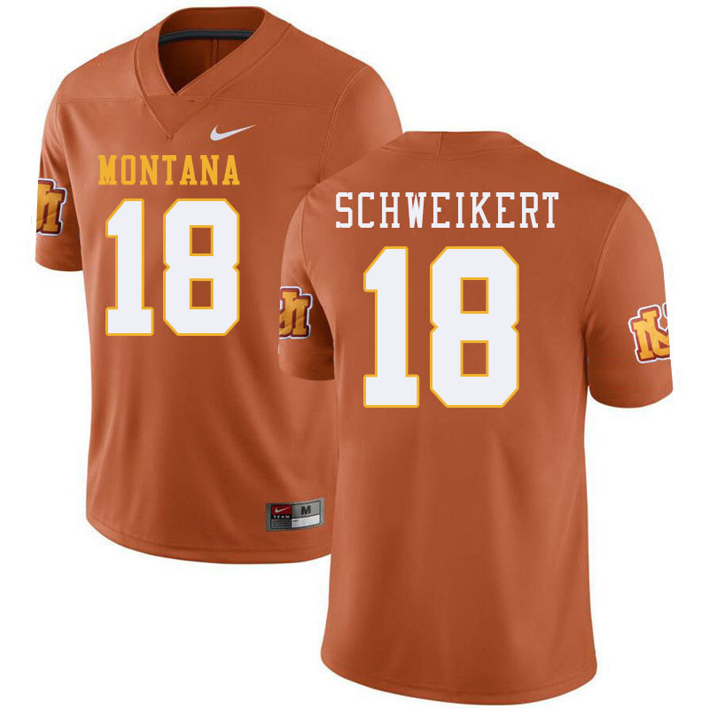 Montana Grizzlies #18 Cody Schweikert College Football Jerseys Stitched Sale-Throwback